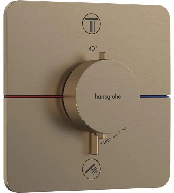 Hansgrohe Showerselect Comfort Q thermostaat inbouw voor 2 functies brushed bronze 15583140