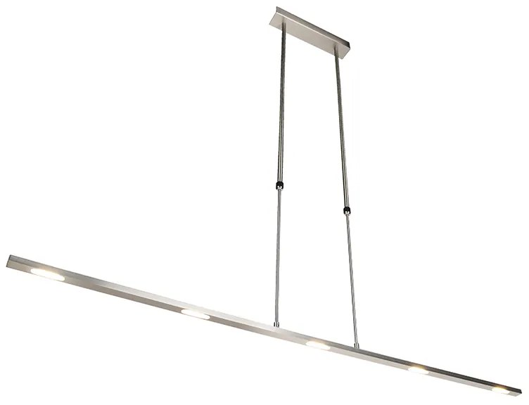 Moderne hanglamp staal incl. LED verstelbaar - Bold