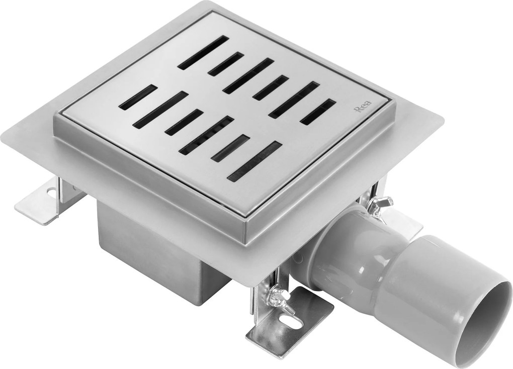 Lineaire afvoer REA Line Brush Steel 12x12