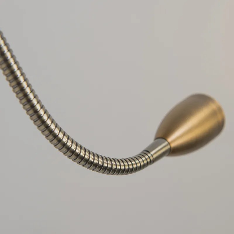 Wandlamp brons incl. LED met leesarm - Brescia Combi