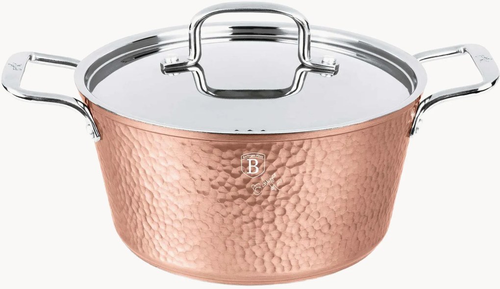 Kookpan Hammered Copper met deksel