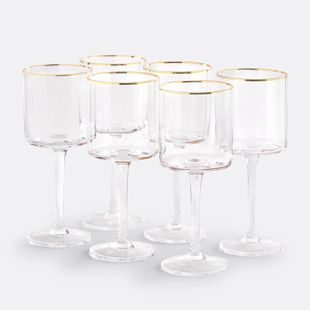 Set van 6 wijnglazen, Coblice