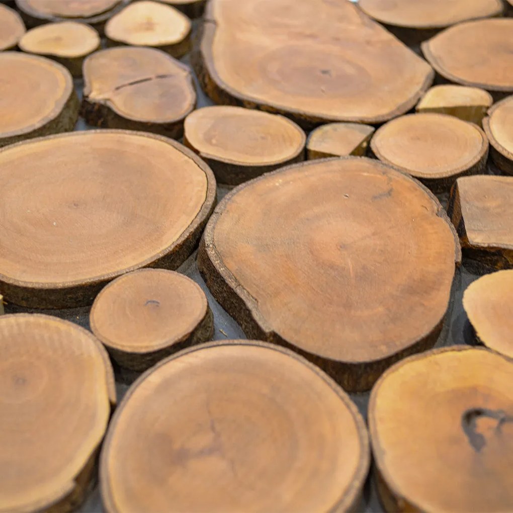 Houten Mozaïekpaneel | Lychee | 30×30 cm | Hout | Tegel