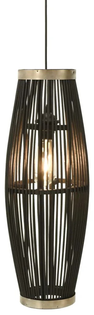 vidaXL Hanglamp ovaal 40 W E27 27x68 cm wilgen zwart