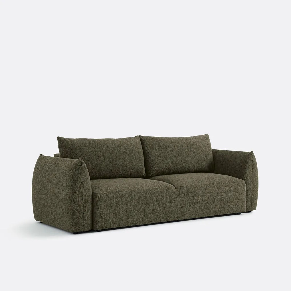 3-zits slaapbank, fijne badstof, Edith