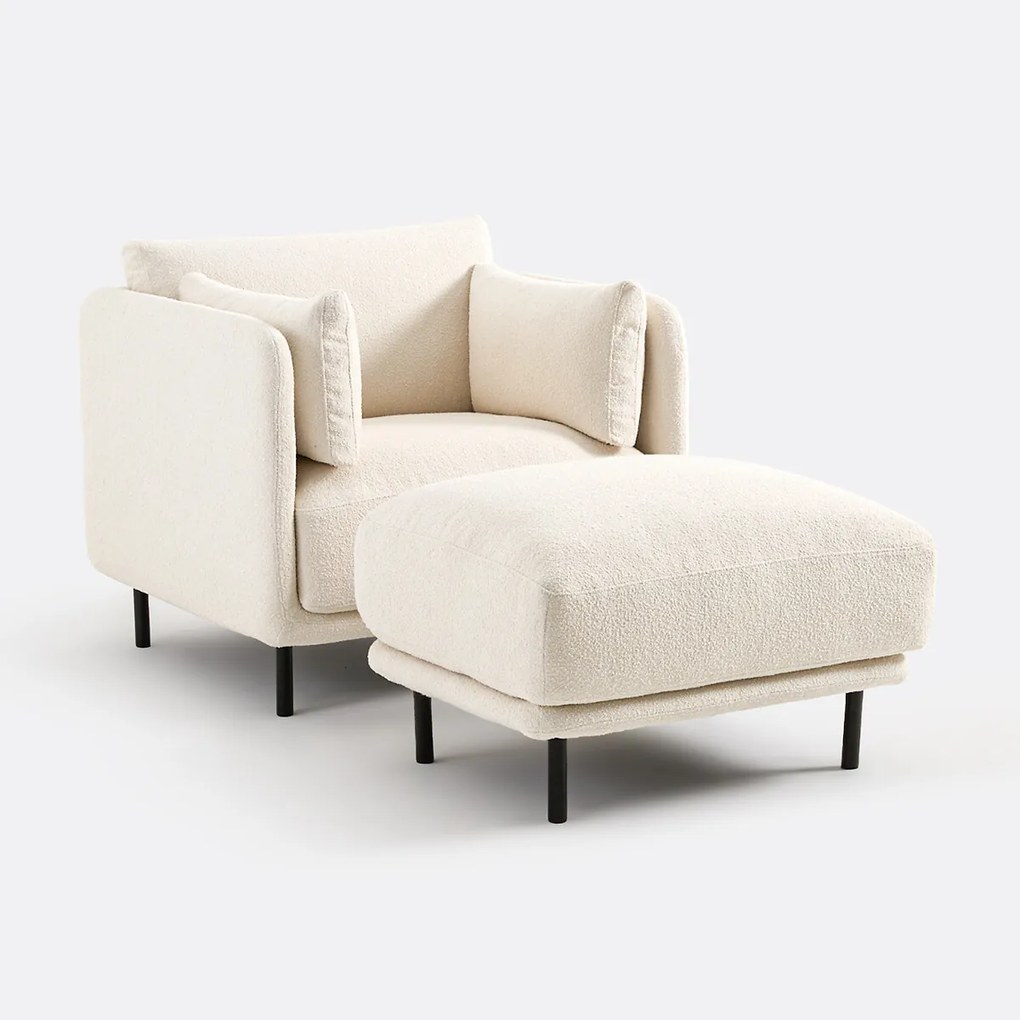 Fauteuil, fijne badstof, Victor