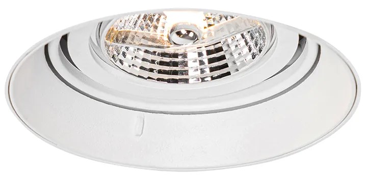 Set van 6 Moderne inbouwspot wit GU10 AR70 rond trimless - Oneon