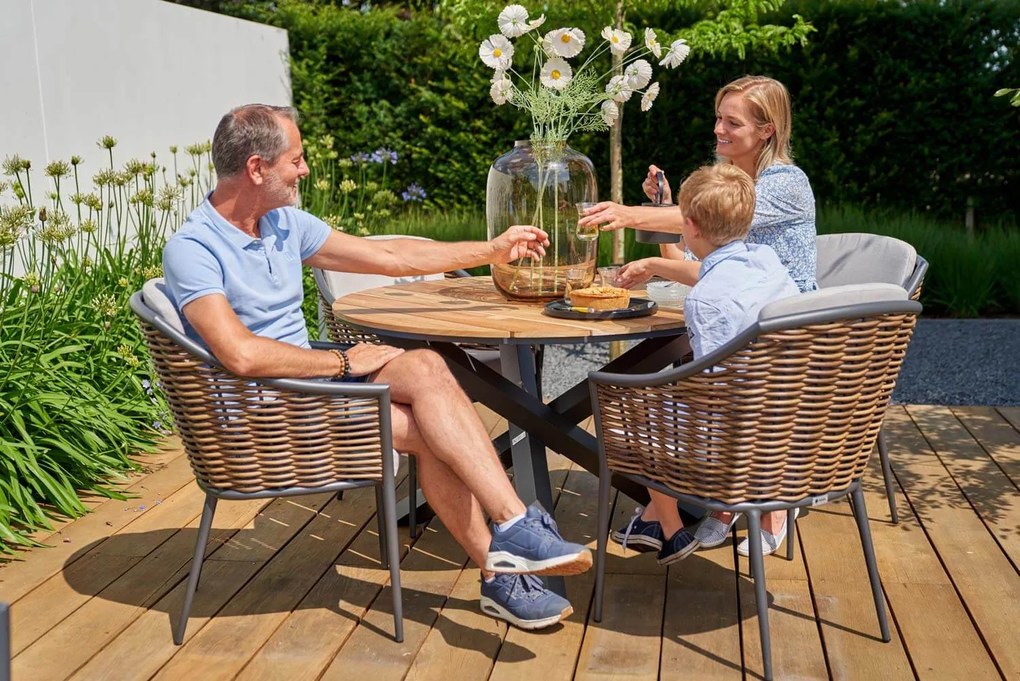 Tuinset 8 personen 280 cm Aluminium/wicker Grijs Coco Olivine/Diogo