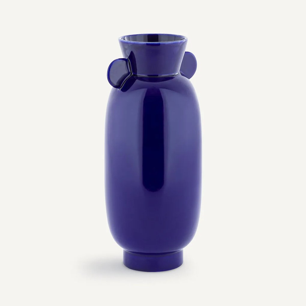 Vaas in blauw keramiek, Onega