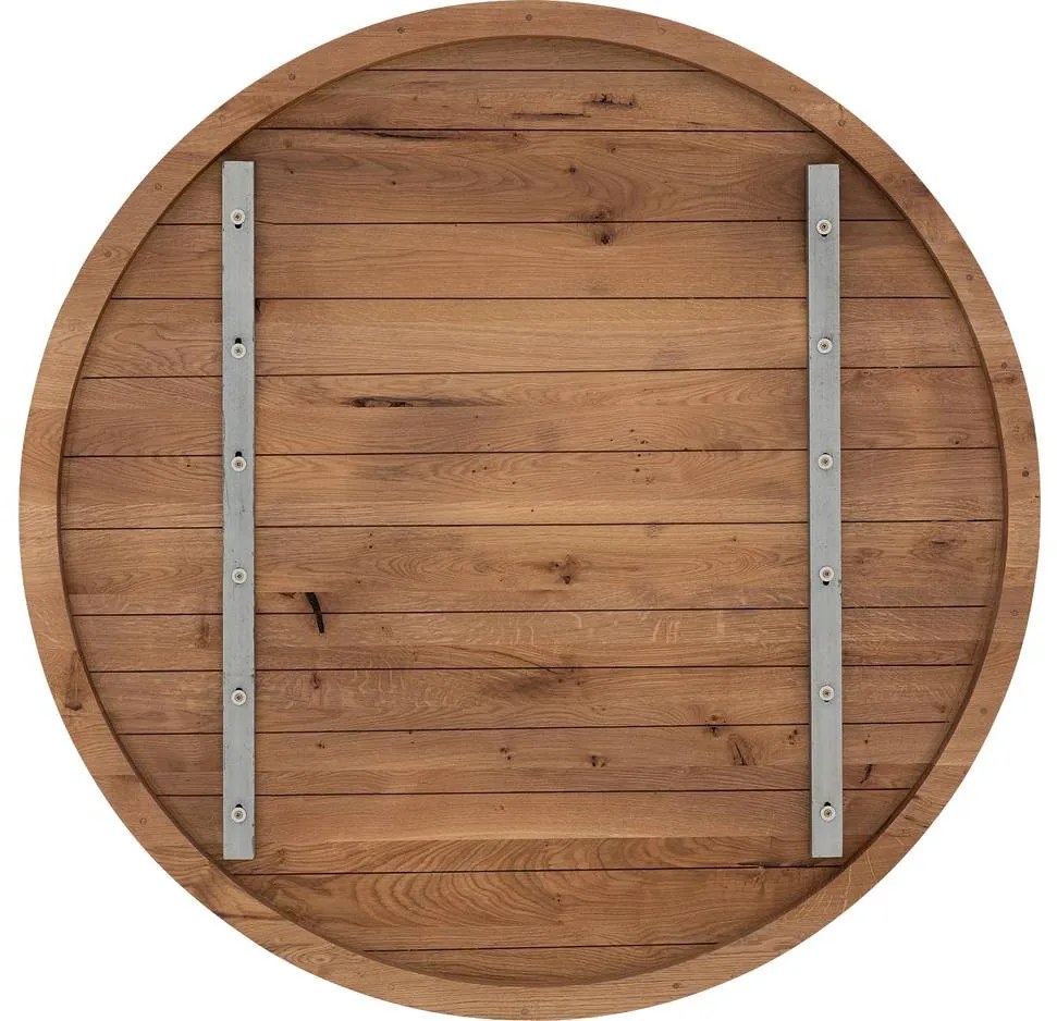 Goossens Eettafel Blade, Strak blad rond 120 x 120 cm 6 cm dik