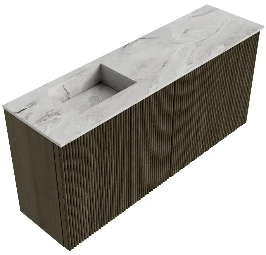 Mondiaz Joya DLux 90cm toiletmeubel shadow met wastafel faye links 1 kraangat glace