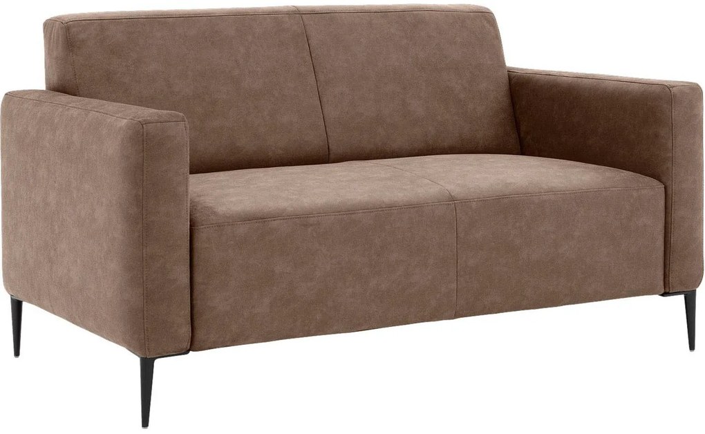 Goossens Key West bruin, micro leer, 2-zits, modern design