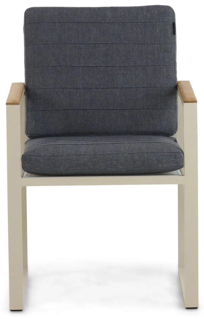 Tuinstoel Aluminium/Teak Taupe-naturel-bruin Lifestyle Garden Furniture Faro