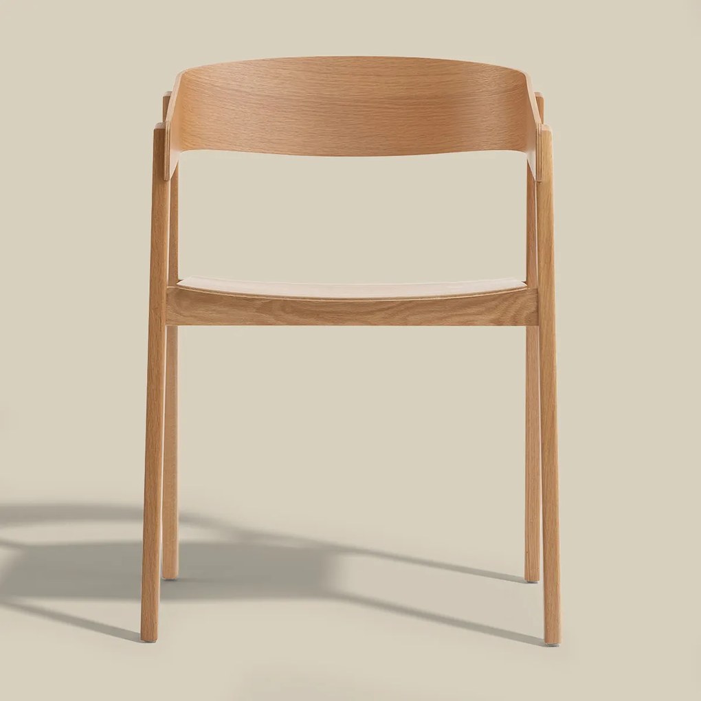 Eiken Stoel Van Gebogen Hout