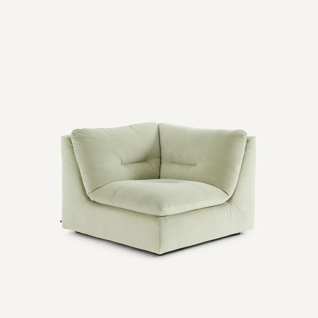 Modulaire 90° hoek in stonewashed fluweel, GIULIANO