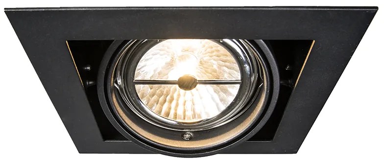 Grote Inbouwspot zwart G53 111mm verstelbaar - Oneon Design, Modern QR111 / AR111 / G53 vierkant Binnenverlichting Lamp