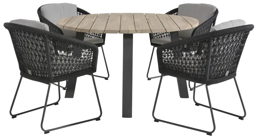 Taste by 4SO Ronde Tuintafel - Derby - Ø 130 cm - Teak / Aluminium - Taste by 4SO