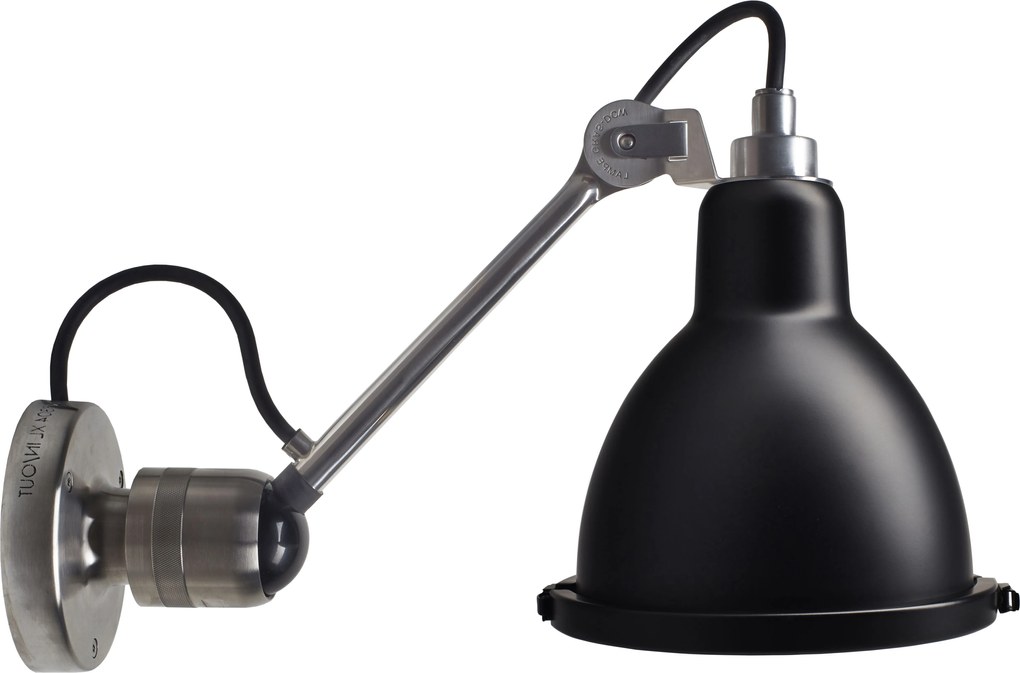 DCW éditions Lampe Gras N304 XL Outdoor Seaside wandlamp bare black