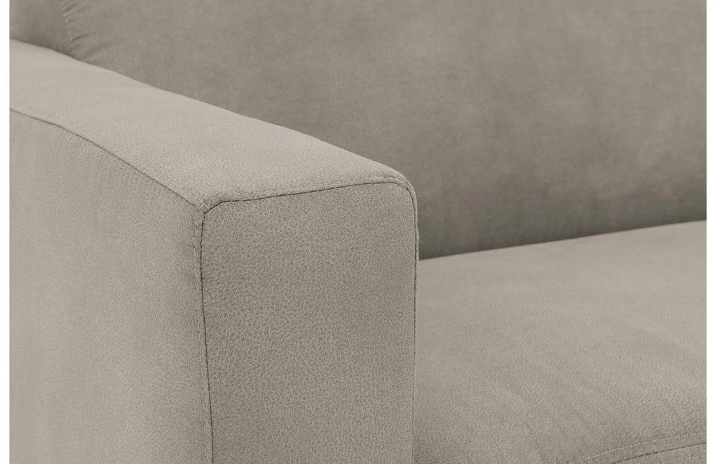 Goossens  My Style lichtgrijs, microvezel, 2,5-zits, stijlvol landelijk