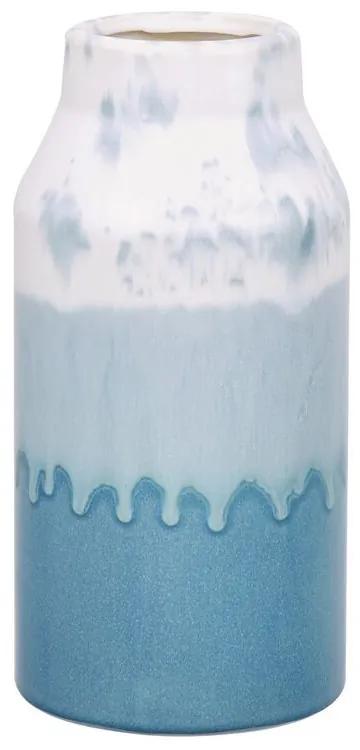 Bloemenvaas wit/blauw keramiek 26 cm CHAMAIZI   Beliani