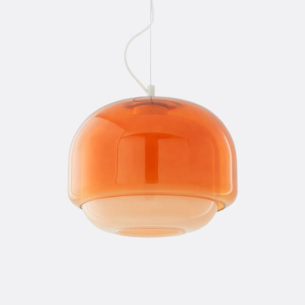 Hanglamp in gekleurd glasØ30,5 cm, Kinoko