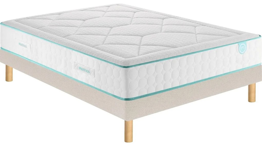 Ensemble matras met pocketveren + bedbodem, LE TOUT MOELLEUX