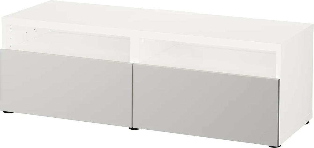IKEA BESTÅ Tv-meubel met lades Wit/lappviken lichtgrijs Wit/lappviken lichtgrijs - lKEA