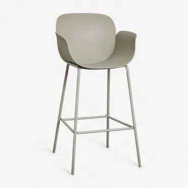Set Van 2 Lynette Hoge Tuinkrukken In Polypropyleen En Ijzer Bamboe Groen & ↑75 Cm - Sklum