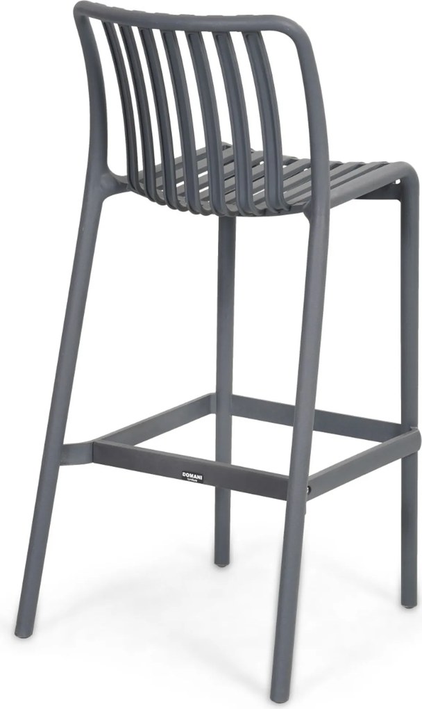 Barstoel Kunststof Grijs-antraciet Domani Furniture Alba  antracite