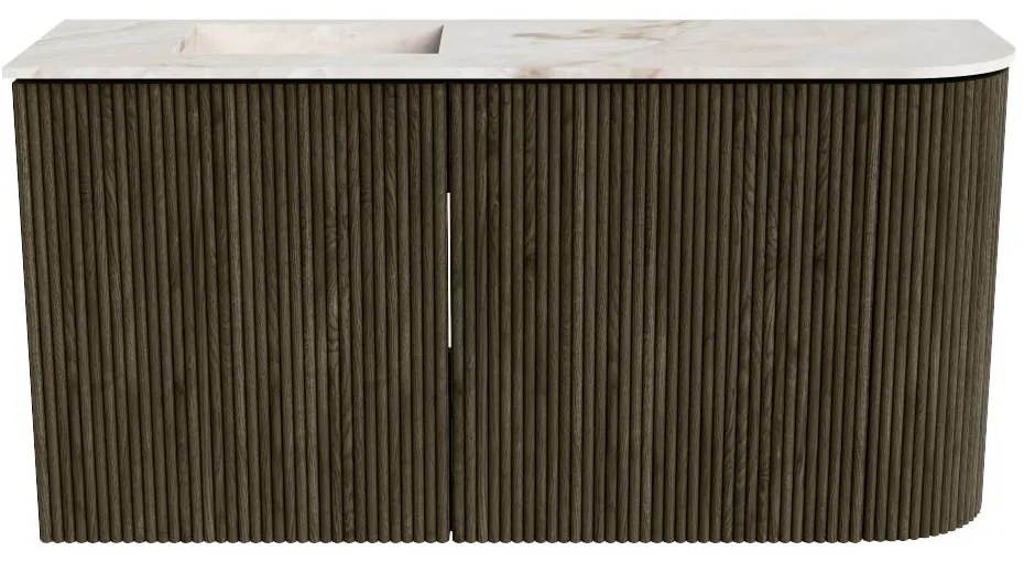 Mondiaz Joya DLux 80cm toiletmeubel ronding rechts shadow met wastafel faye links zonder kraangat frappe