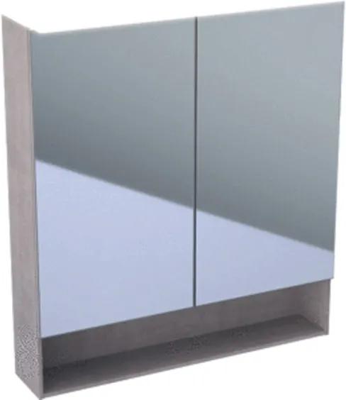 Geberit Acanto spiegelkast m. 2 dubbelzijdige spiegeldeuren m. LED verlichting 75x83x21.5cm 500.645.00.2