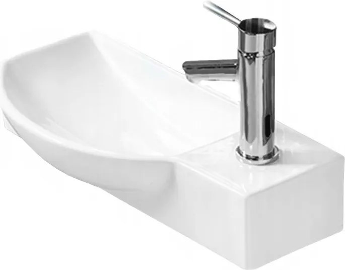 Mexen Hugo linkse opbouw wastafel 50 x 23 cm, wit - 21255000L