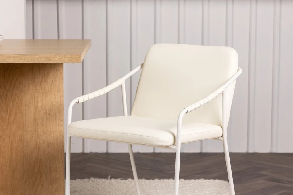 Jörn Eetkamerstoel - Mattias  - Beige - PU-Leer  - Jörn