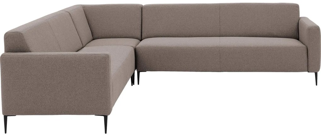 Goossens Key West grijs, stof, 3-zits, modern design