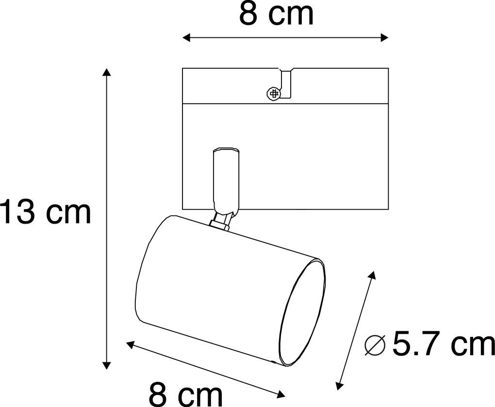 Smart spot wit verstelbaar vierkant incl. Wifi GU10 50mm - Jeana