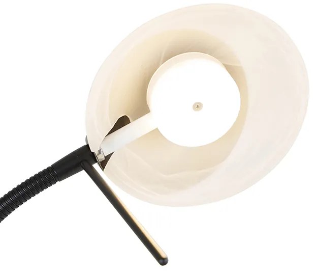 Vloerlamp zwart incl. LED en dimmer met leeslamp dim to warm - Empoli