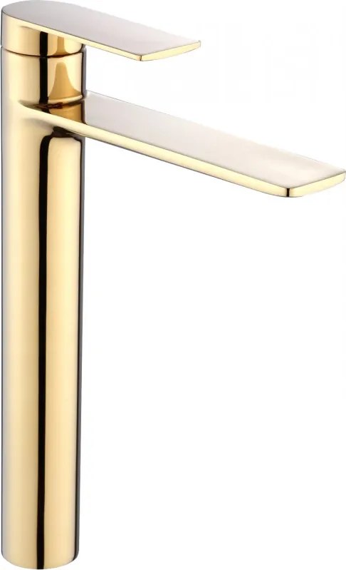 Mexen Zero hoge wastafelkraan, goud - 71110-50