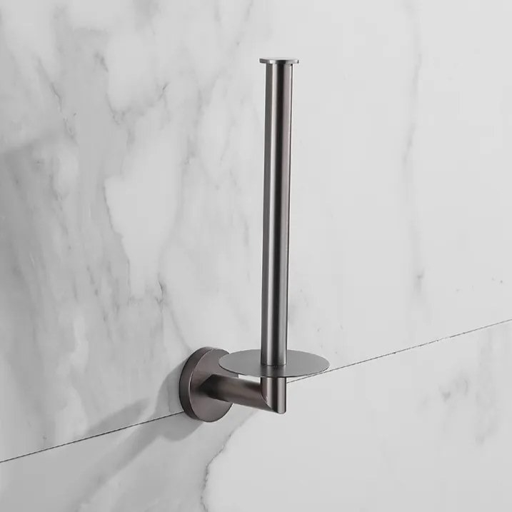 Saniclear Iron dubbele reserve rolhouder verouderd ijzer - gunmetal