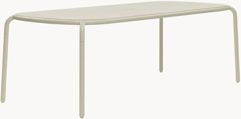 Ovale tuintafel Toní met parasolgat, in verschillende formaten