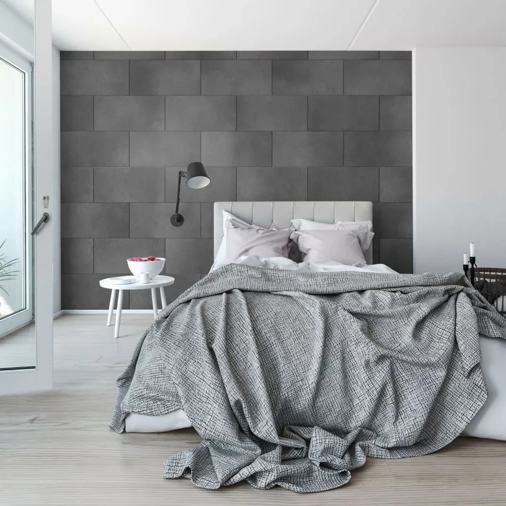 Grosfillex 11 st Wandtegels Gx Wall+ Wise Stone 30x60 cm donkergrijs