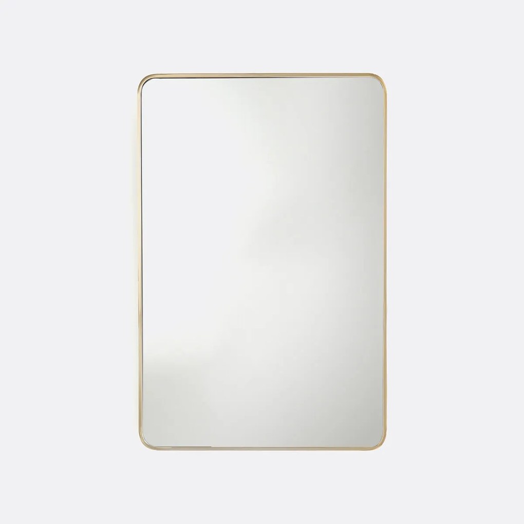 Rechthoekige spiegel, metaal, breedte 60 x hoogte 90 cm, IODUS