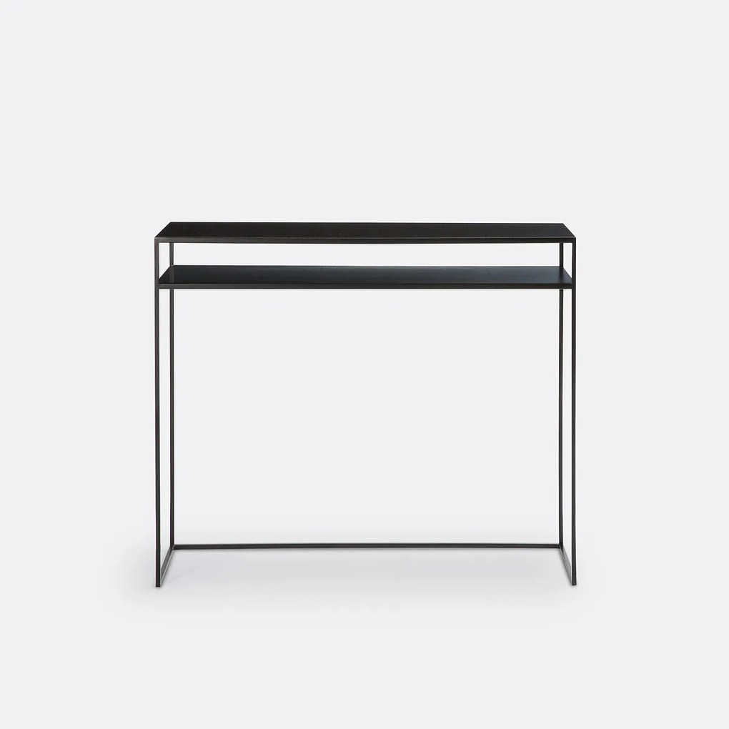 Stalen consoletafel met twee plateaus, Miva