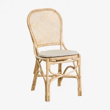 Zariel Rotan Tuinstoel Natuurlijk & Beige – Crème - Sklum