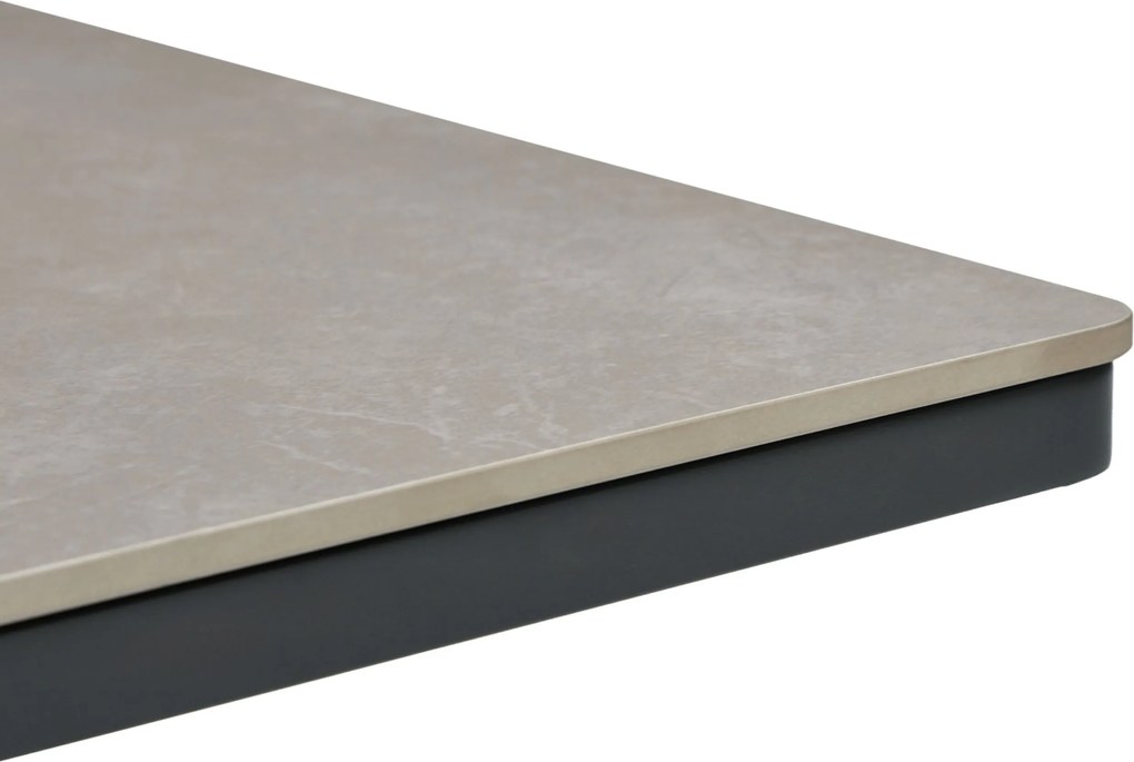 Tuintafel   90 x 90 cm  Grijs   Tivano in hoogte verstelbare