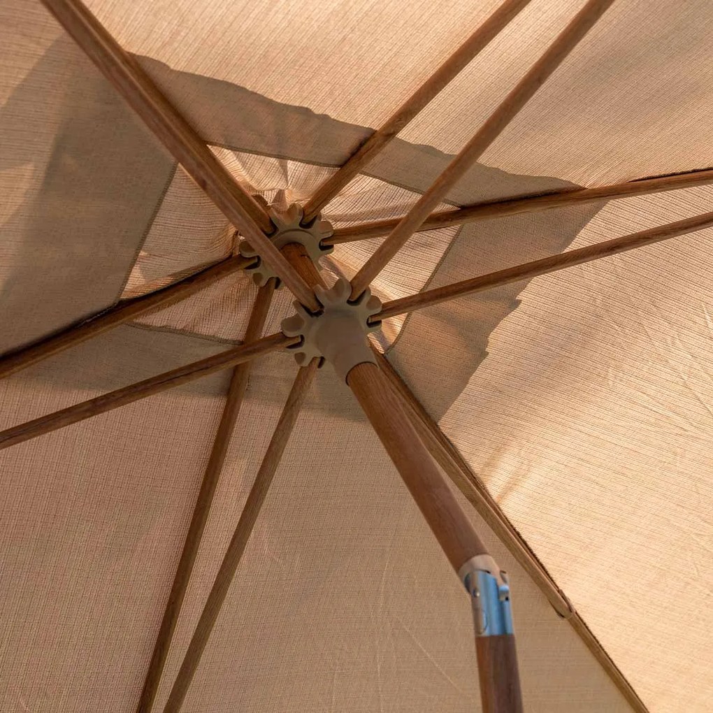 4 Seasons Azzurro stokparasol 200 x 300 cm frame woodlook - doek sand