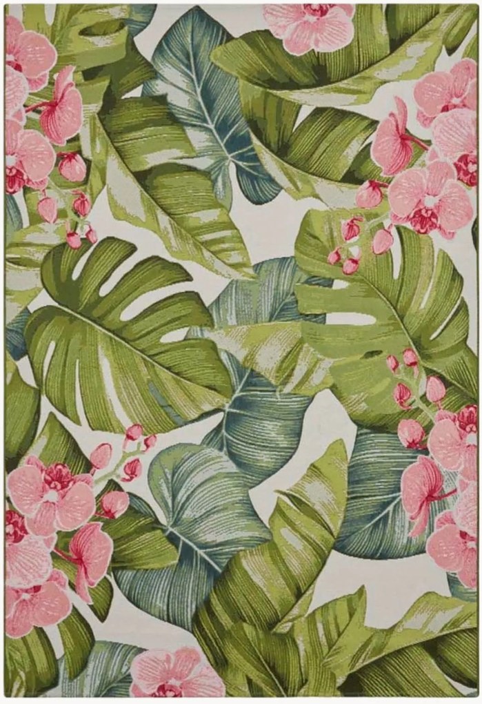 Laagpolig in- & outdoor vloerkleed Flair Tropical