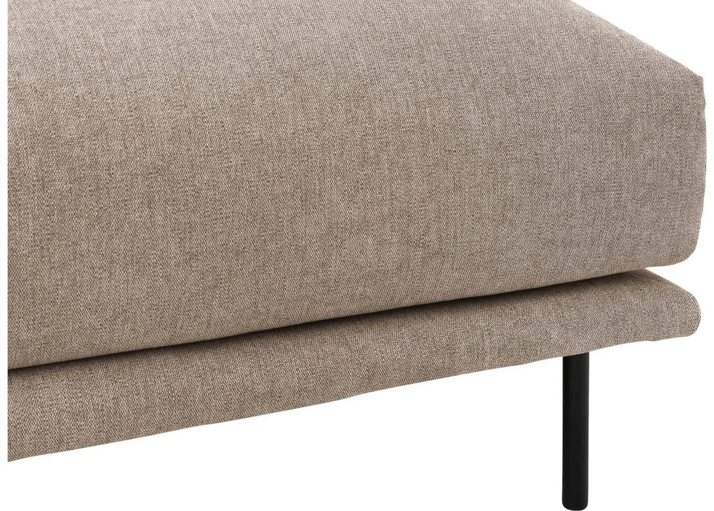 Goossens Bank Luxor Stof beige, stof, 2,5-zits, modern design met chaise longue rechts
