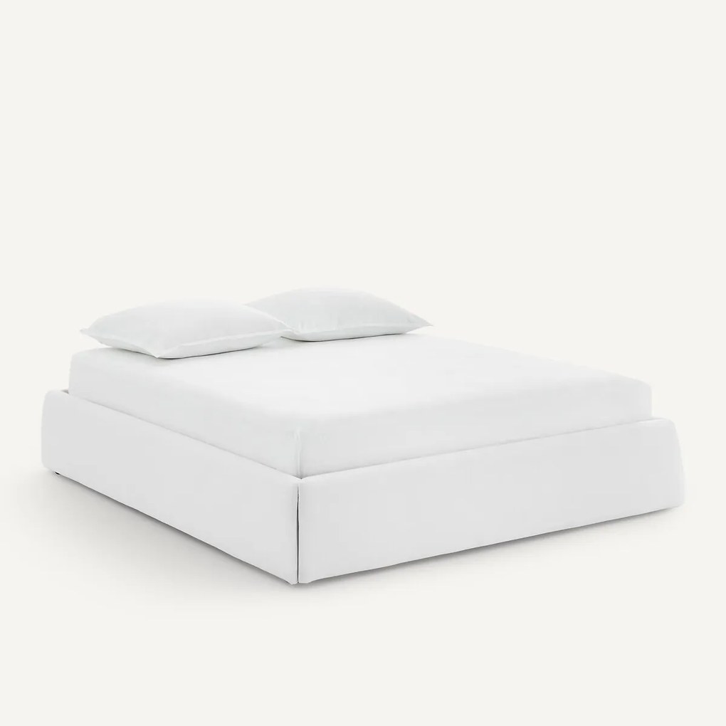 Bedframe met afneembare hoezen, boxfunctie, met gemonteerde lattenbodem, CONNOR