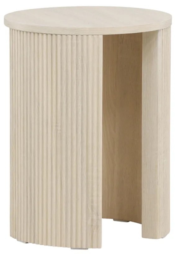 Moderne Bijzettafel Whitewash - 40 X 40cm.