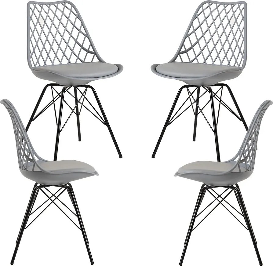 Pakket 4 Stoelen van Iron Mima